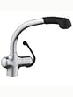 GROHE 33 759 KD0 Ladylux Plus Pull-out Kitchen Faucet, Stainless Steel/Black