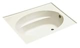 6 Foot Drop In Soaking BathTub Kohler Windward with Reversible Drain K-1115-F: 72L x 42W x 21H