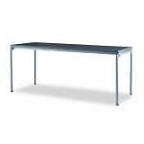 Outdoor Living : Samson Series Premium Commercial Table, 72 x 30, Dark Wood Grain w/Steel Legs