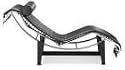 Corbusier Chaise Lounge Chair Black by Zuo