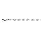 Sterling Silver Rhodium Plated Singapore Chain (2.0mm)