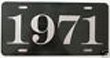 1971 YEAR LICENSE PLATE