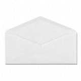 Gummed Flap Envelopes, #10, 4-1/8"x9-1/2", 24#, White, 100/Box WEVCO196