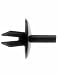 Automotive : Help 47913 Nylon Dome/Blk Rivet .250