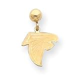 14K Atlanta Falcons Falcon Dangle Post Earrings