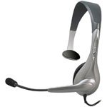 CYBER ACOUSTICS AC-102B MONAURAL HEADSET W/MICROPHONE (Silver) (White Box)