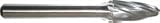 SL4NF 1/2 X 1-1/8 Cone Carbide Burr 1/4 Shank - Aluminum