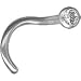 Nasenpiercing Titan G23 Mit Swarovski Elements 0,8mm Nasenstecker - Weiss