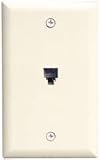 GE TL96102 Telephone Wall Jack (4-conductor, Almond)