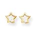 14k CZ Star Childrens Earrings