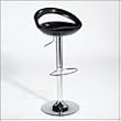 ItalModern 04358 Alex Adjustable Barstool- Orange-Chrome