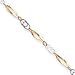 14k Two-Tone 17 Inch Polished Fancy Link Necklace title=