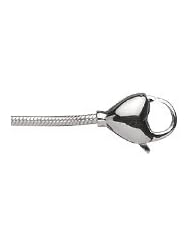 Lovelinks by Aagaard Petites Polished Sterling Silver Heart Clasp Snake Chain Bracelet For Petite Charms