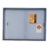 Boone Sliding Door Fabric Bulletin Board, 36in.H x 48in.W, 2 Doors
