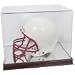 BallQube Full Size Football Helmet Display Holder with Wood Base, Mirror Back & UV Protection - Sports Memoriablia Display Case - Sportscards Collecting Supplies