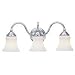 Sea Gull Lighting Darien  Three-Light Vanity, Chrome Finish with Etched Opal Glass #40022-05
