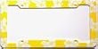 Yellow Hibiscus Hawaiian Flowers Car Truck SUV License Plate Frame