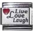 Buy Clearly Charming Live Love Laugh Enamel Red Heart Laser Etched Italian Charm by Clearly Charming