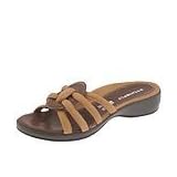 Stonefly Dream 16 | Ladies Slide Shoes Natural (Tan) Brown Leather by Stonefly