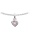 Kit Heath Pink CZ & Sterling Silver Heart Necklace