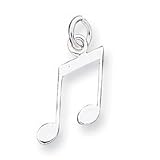 Sterling Silver Music Notes Charm