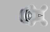Delta Faucet H77 Neostyle, Single Porcelain Cross Handle Kit, Chrome