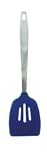 CKS Silicone Slotted Turner with Stainless Steel Handle Blue