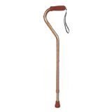 Drive Medical Aluminum Cane With Offset Handle Foam Rubber Grip Bronze - 6 ea