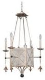 Flambeau Lighting Silver Gold Lantern Ceiling Fixture