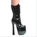 7.5" Chunky Heel Ankle Boot W/Inner Zipper. by Ellie(BLK,14)