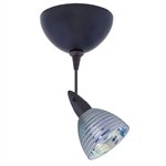 BESA - 1SM-1858SW-BR : Spot Light 12V - 1SM Divi - Bronze Metal Finish - Silver Dicro Wavy Glass