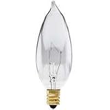 Sylvania Lighting 25W/CLR/TORP/CAN Torpedo Tip B10 Incandescent Light Bulb 25w Clear (Pack of 6)