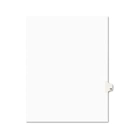 Avery-Style Legal Side Tab Divider, Title: 18, Letter, White, 25/Pack