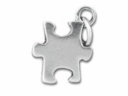 Autism Awareness Sterling Silver Puzzle Charm