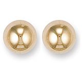 Jewelco London 9ct Yellow gold 7mm Bead Studs