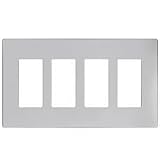 Cooper Wiring Aspire 4Gang Plate White Satin 9524WS