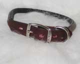 Hamilton Leather Rolled Leather Collar Burgundy 1 X22 - LM4 22BU