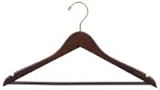 Walnut Flat Suit Hanger w/ Bar [ Bundle of 25 ]