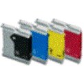 SET OF FOUR BROTHER LC1000 (LC51) COMPATIBLE INKJET CARTRIDGES - BLACK, CYAN, MAGENTA, YELLOW - BROTHER DCP130C DCP330C DCP540CN DCP750CW MFC240C MFC440CN MFC5460CN MFC5860CN MFC660CN