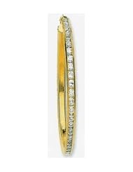 14k Cubic Zirconia Hoop Earrings