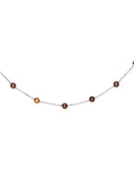 14K WG Chocolate Cultured Pearl Necklace - PR59-16"