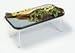 Lakeside 2265 - Rectangular Rimless Mirror Tray w/ Clear Acrylic Legs, 16 x 32-in