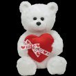 Romantic white bear w/candy box