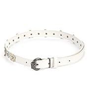 Floral Appliqué Round Buckle Belt