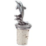 Dolphin Pewter Wine Bottle Stopper