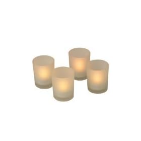 Flameless Tea Light Votives Set of 4 - White