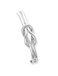Sterling Silver Knot Design Cuff Bangle QB384"