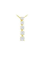 Diamond Journey Pendant : 14K Yellow Gold - 2.00 CT Diamonds