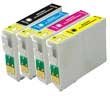 T042520 Compatible Epson Multi-Pack Color Ink Cartridges 1 T032120 Black, 1 T042220 Cyan, 1 T042320 Magenta, 1 T042420 Yellow for Epson Stylus C82, C82N
