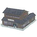 Kato 23-453 Corner Shop with Traditional Eaves 2 (Right)